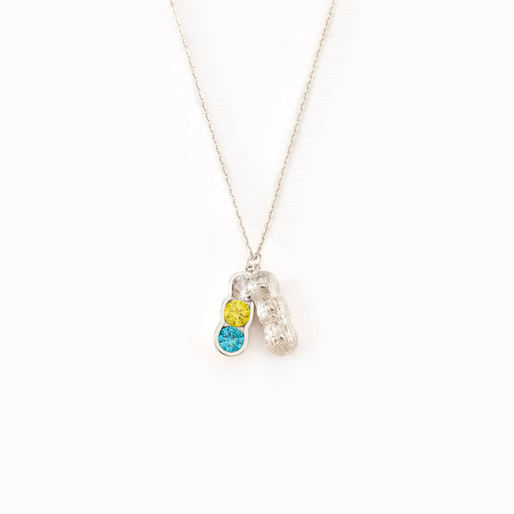 We Are Besties 2-5 Birthstone Peanut Necklace