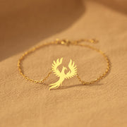 Rise Up From That Fire Golden Phoenix Charm Bracelet