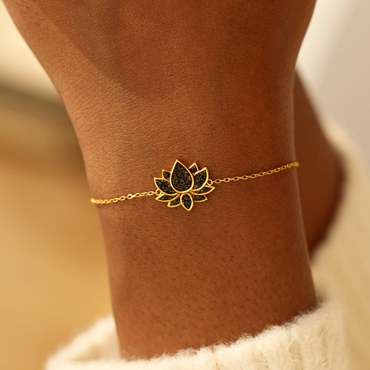 Fuck 2024 Motivational Black Lotus Bracelet