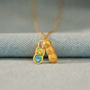 1-5 Birthstone Peanut Necklace