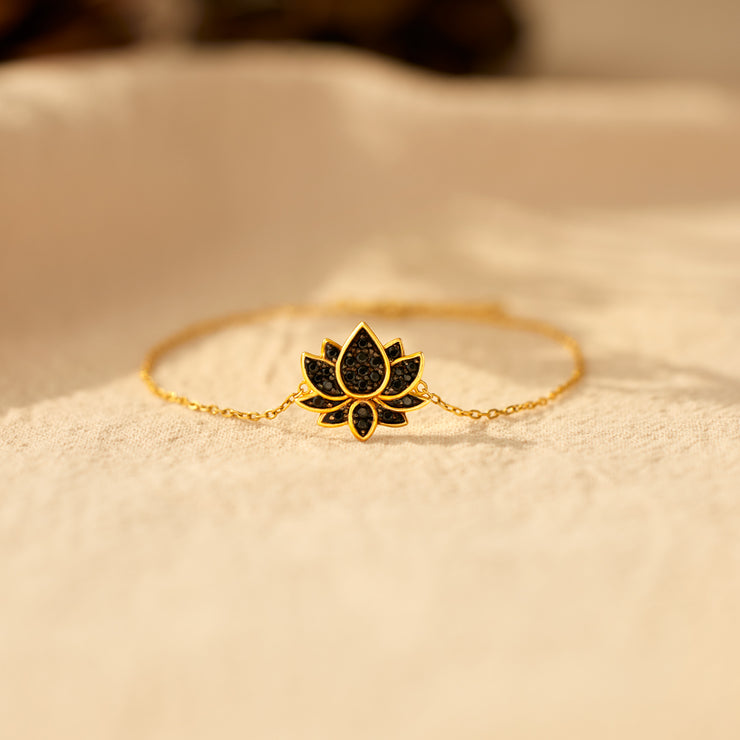 Fuck 2024 Motivational Black Lotus Bracelet