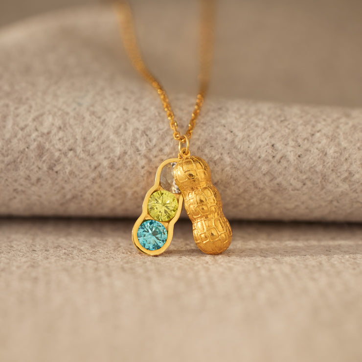 We Are Besties 1-5 Birthstone Peanut Necklace