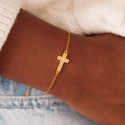 Let Them Opal Cross Bracelet