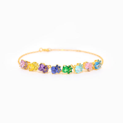 The Cat Mother 1-8 Birthstone Paw Bracelet