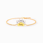 The Cat Mother Custom Crystal Paw Bracelet