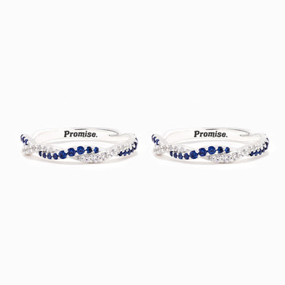 Best B♥tches Dual Interwoven Matching Ring Set