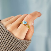 The Deepest Love Matching Heart And Link Ring