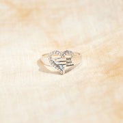 1-7 Names&Birthstones Heart Ring