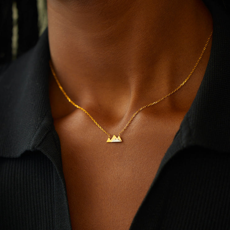 Two Toned Mountain Necklace