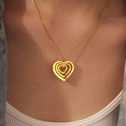 1-5 Birthstones Heart Necklace