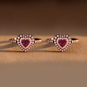 Best B♥tches Pink Heart Black Ring