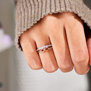 Mother And Daughter Love is Happily Ever After Heart Infinity Sign Ring