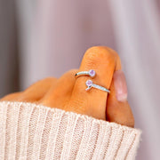 Amethyst Semicolon Ring