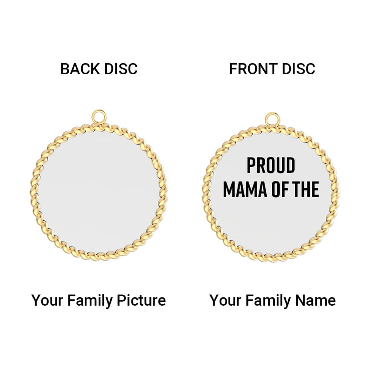 Mama Can't Hide Her Love Double Disc Mother's Necklace