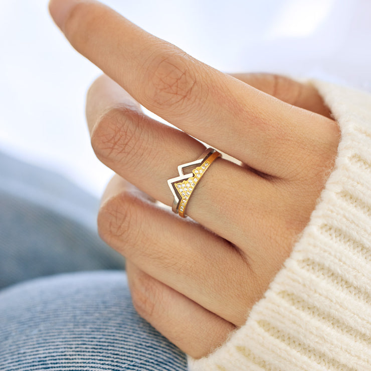 Be Unshakable Two Tone Mountain Ring