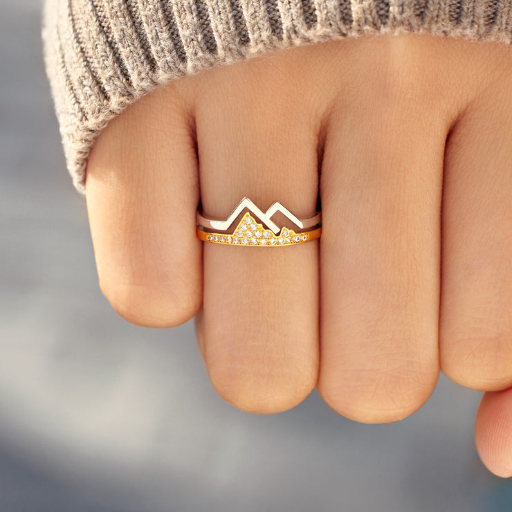 Be Unshakable Two Tone Mountain Ring