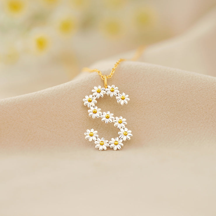 Daisy Initial Necklace