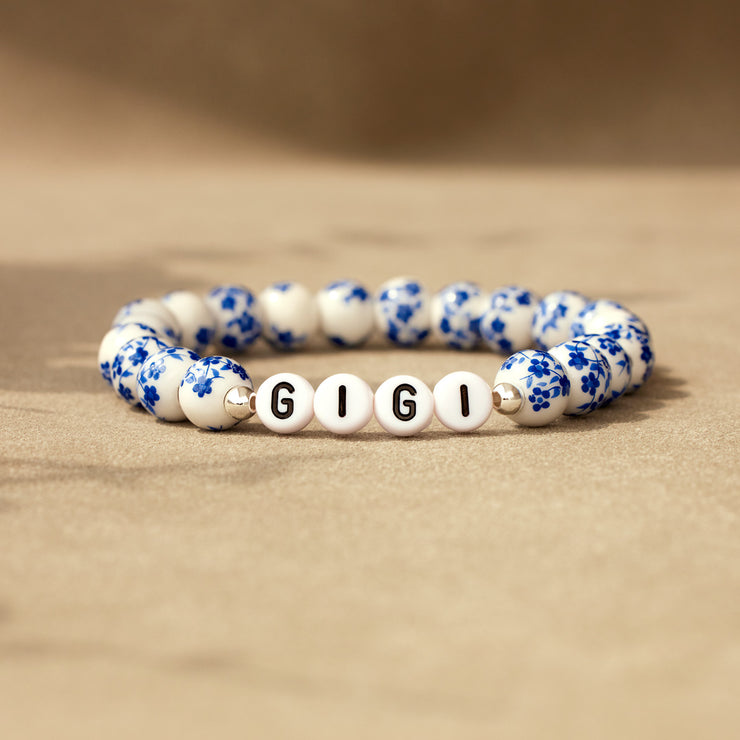 Gigi Blue Floral Porcelain Bracelet