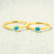 The Deepest Love Matching Mother Daughter Dainty Heart Ring