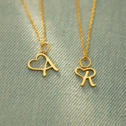 Heart-Shape Initial Necklace