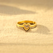 Overlapping Hearts Ring