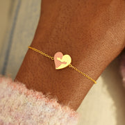 Enamel Hug Heart Bracelet