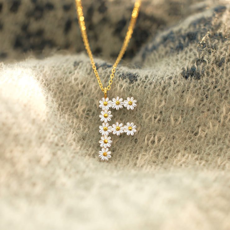 Daisy Initial Necklace