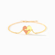 Enamel Hug Heart Bracelet