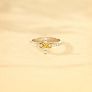 Golden Infinity Cross Rings