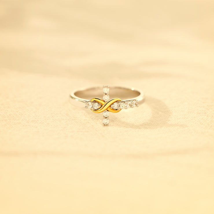 Golden Infinity Cross Rings