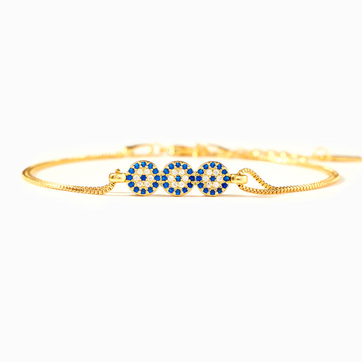 Triple Evil Eye Bracelet