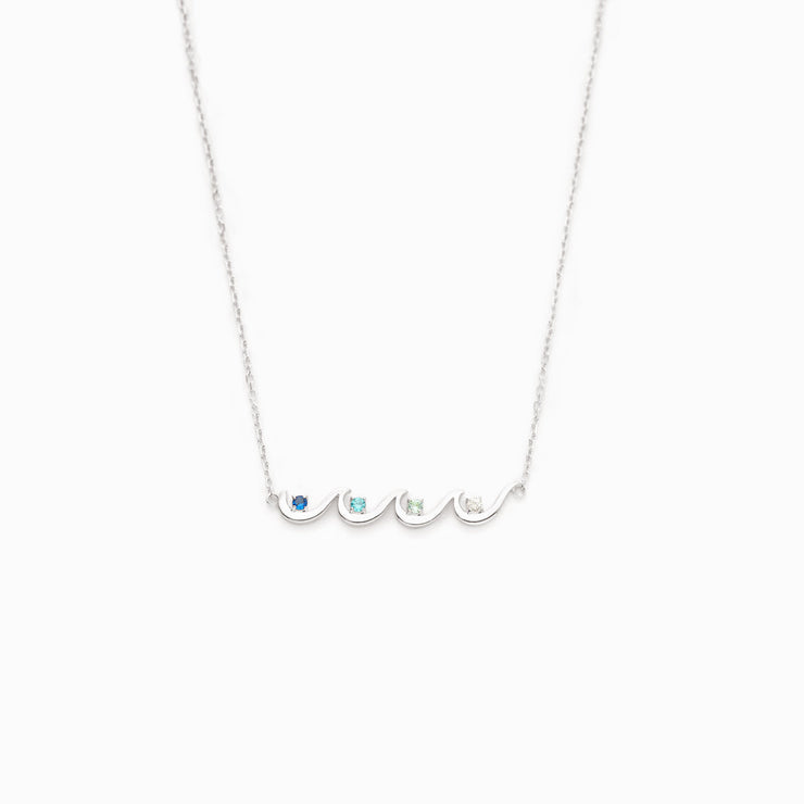 1-6 Birthstones Wave Necklace