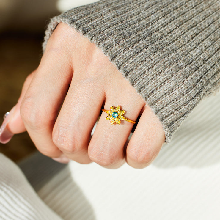 Golden Flower Ring