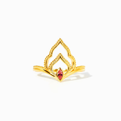 Tough As F♥︎ck Golden Red Flame Ring