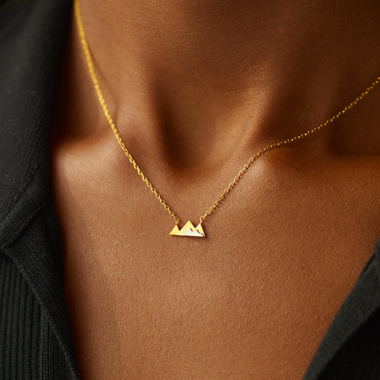 Two Toned Mountain Necklace
