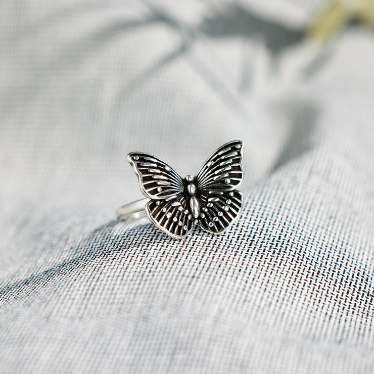 Black Butterfly Ring