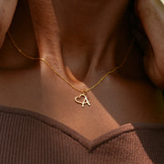 Heart-Shape Initial Necklace