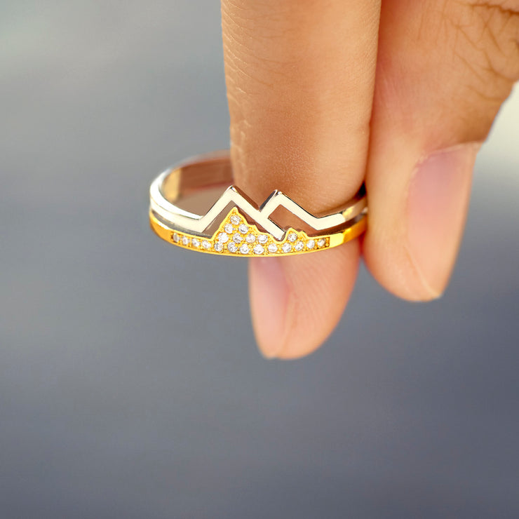 Be Unshakable Two Tone Mountain Ring