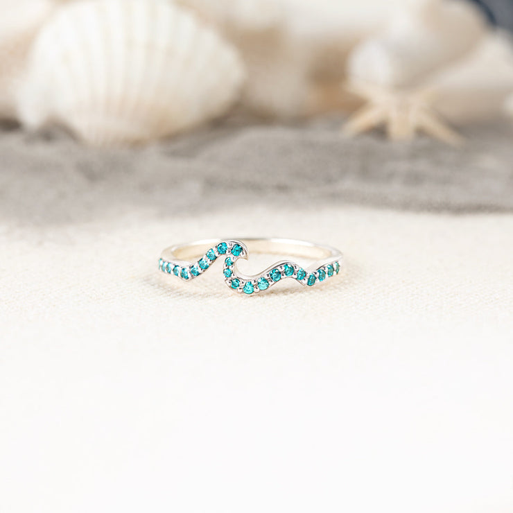 Pavé Wave Ring-Ocean Lover Gift