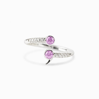 Amethyst Semicolon Ring