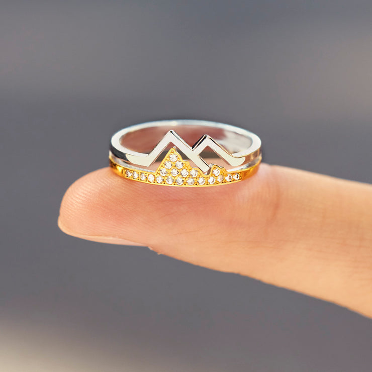 Be Unshakable Two Tone Mountain Ring