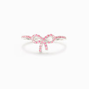 Pink Pavé Bow Ring