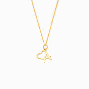 Heart-Shape Initial Necklace