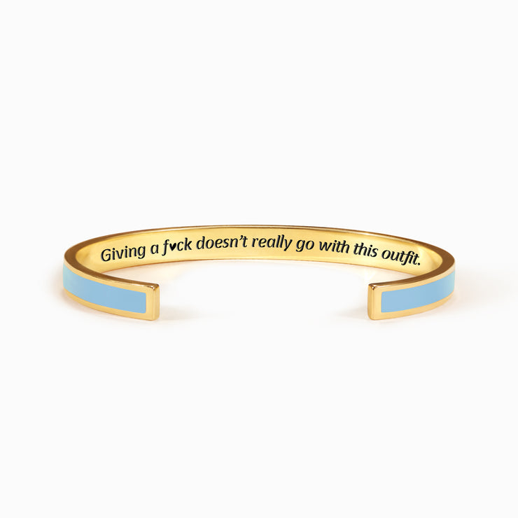Giving A Fuck Doesn't Go With This Outfit Motivational Color Bangle