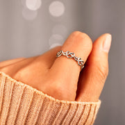 infinity heart knot ring