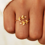 Grow Through What You Go Through Don't Underestimate Yourself Leaf Ring
