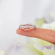 Mother And Daughter Are Love At First Sight Heart Infinity Sign Ring