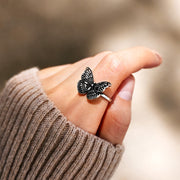 Black Butterfly Ring