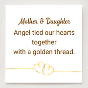 Mother & Daughter Golden Thread Linking Hearts Ring