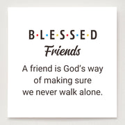 Blessed Friends Matching Crystal Band Cross Bracelet